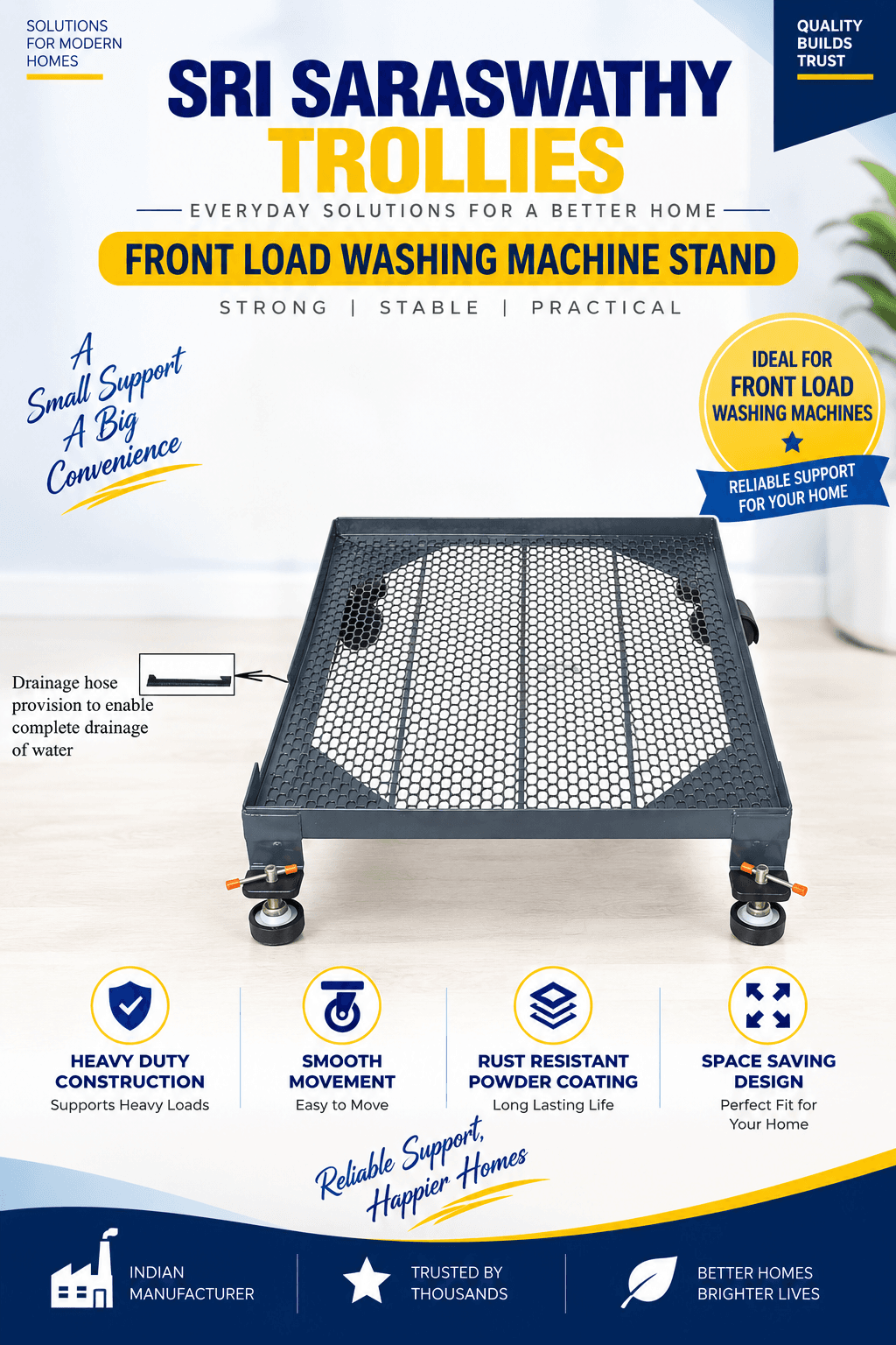 Washing Machine Stands by Sri Saraswathy Trollies