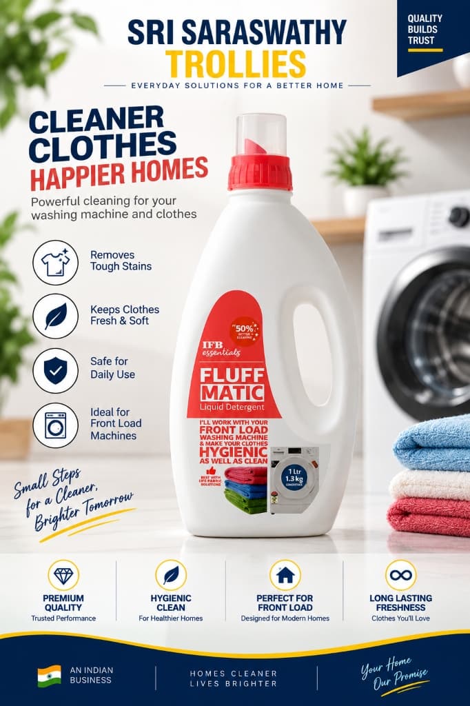 FLUFF MATIC Front Load Concentrated Liquid Detergent 1L Bottle